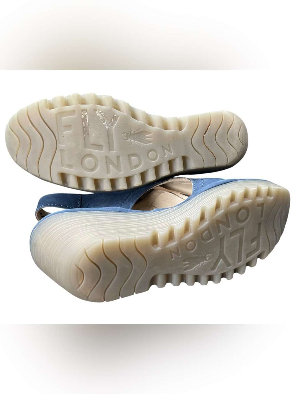 Fly London Ylva blue lace-up wedge slingback sandals in size 39 - Picture 4 of 11